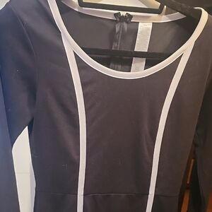 Elegant Black and White Dress